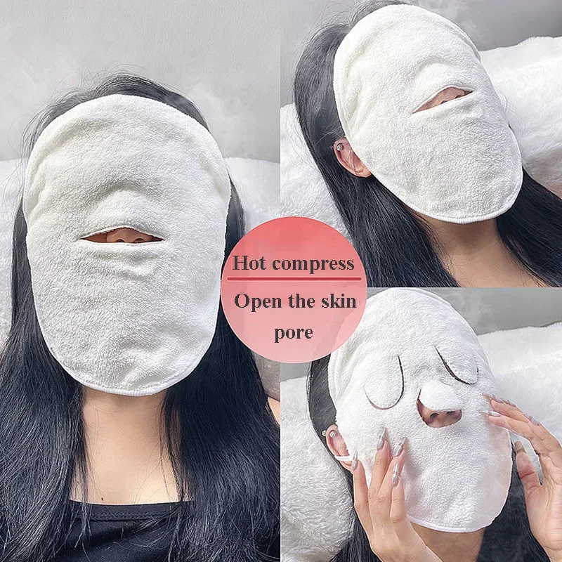 Toalla de compresión caliente para colgar en la oreja, suave y agradable para la piel, calefacción a vapor, compresa fría y caliente, toalla facial, compresa húmeda, toalla facial de riego