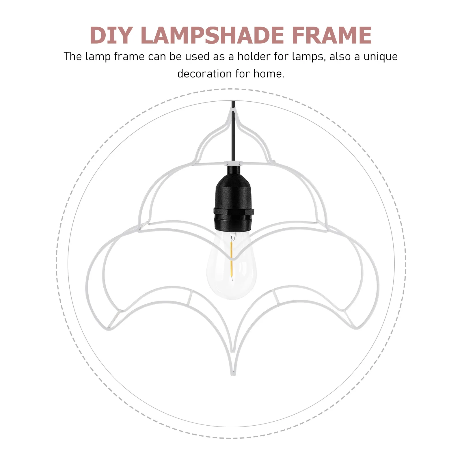 

Iron Lampshade Frame DIY Lamp Shade Holder for Table Desk Lights Decorative Lighting Bracket Metal Frame for DIY Lampshade