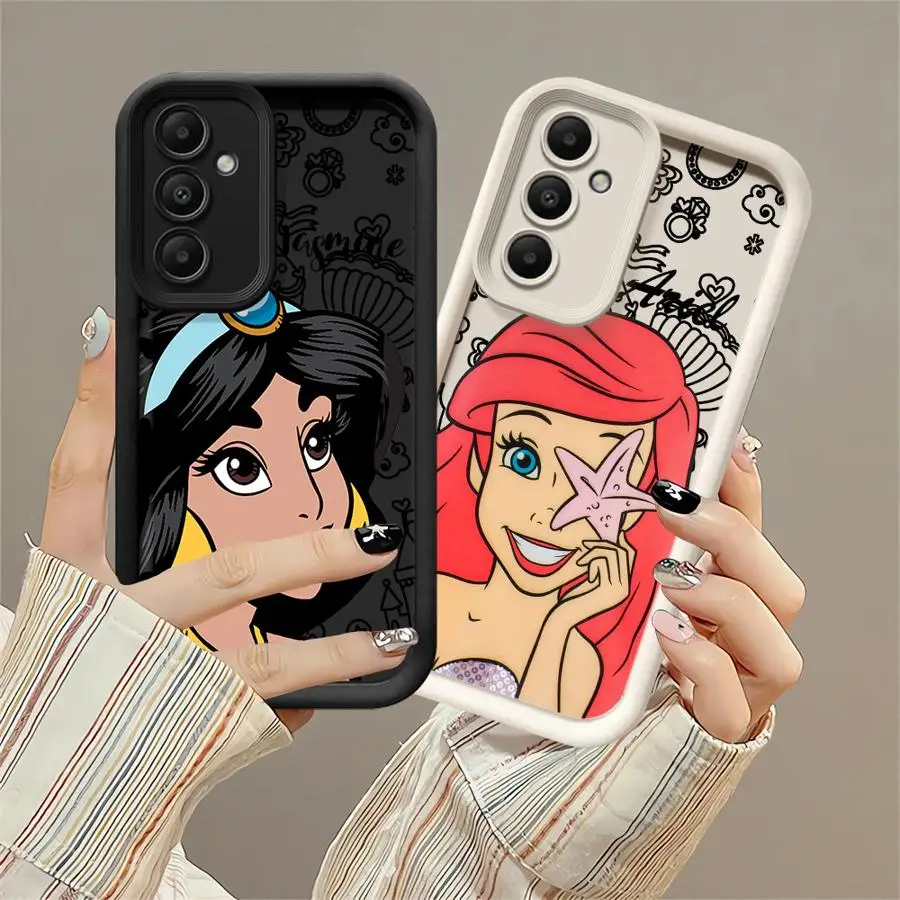 Case For Samsung A54 A52 A14 A53 A12 A13 A23 A71 A34 A51 A13 A33 A15 A32 A22 A55 A24 Silicone Phone Case Disney Princess Ariel