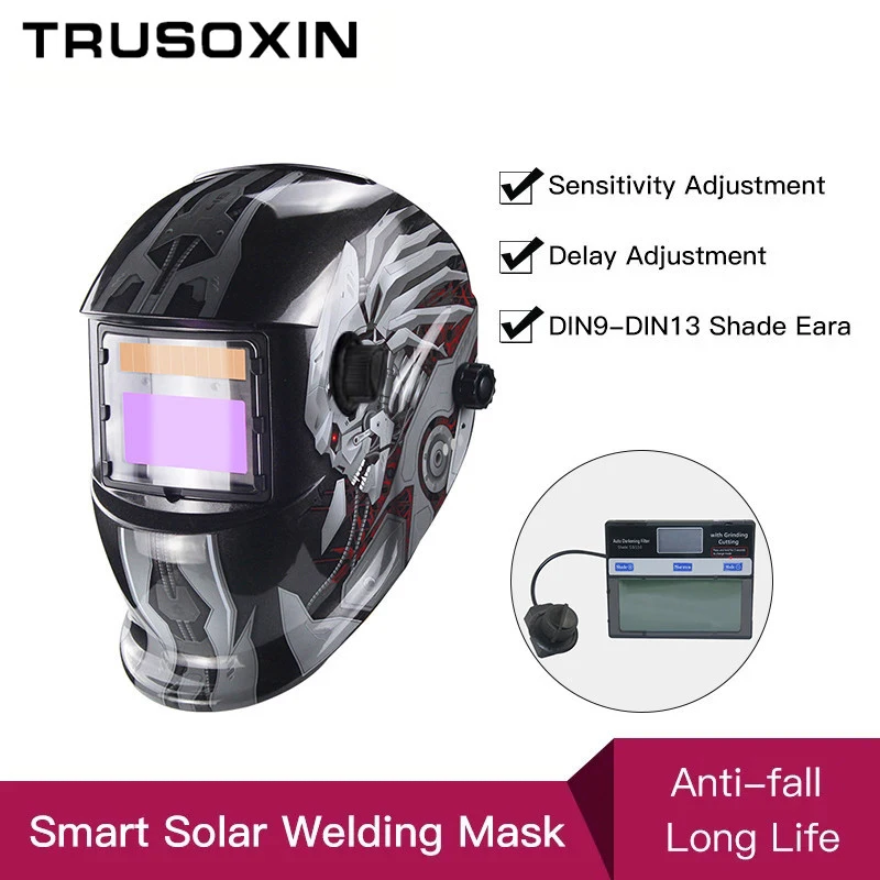 

Smart solar lithium battery auto dimming TIG MIG MMA MAG True color welding mask/welder helmet