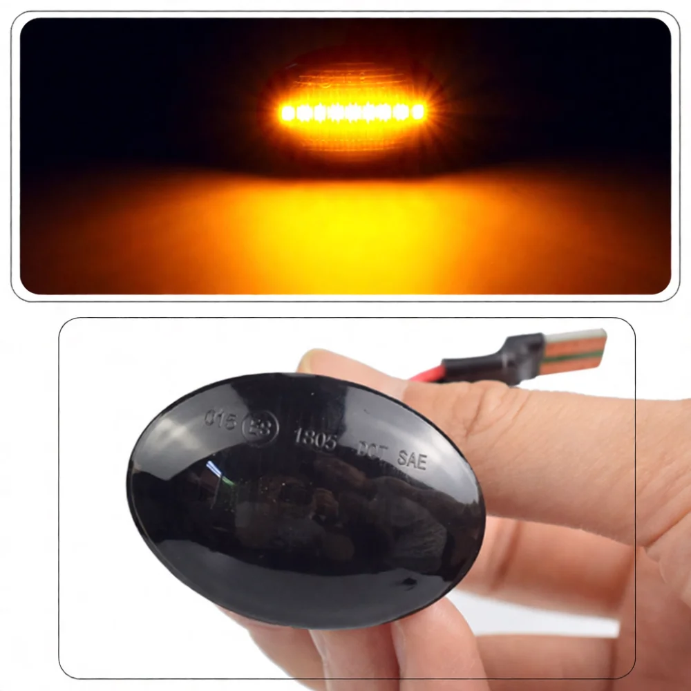 Dynamic Amber Led Fender Signal Lamp For Fiat 500 Ford KA Lancia Maserati Alfa Romeo 4C Side Marker Light Replacement Part