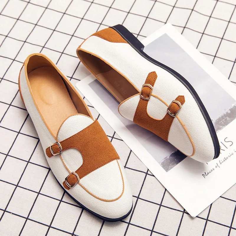 Cloth Men Dress Shoes Men Brogue British Oxford Formal Shoes Male Gentleman Retro Party Wedding Shoes Buckle Strap mocasines