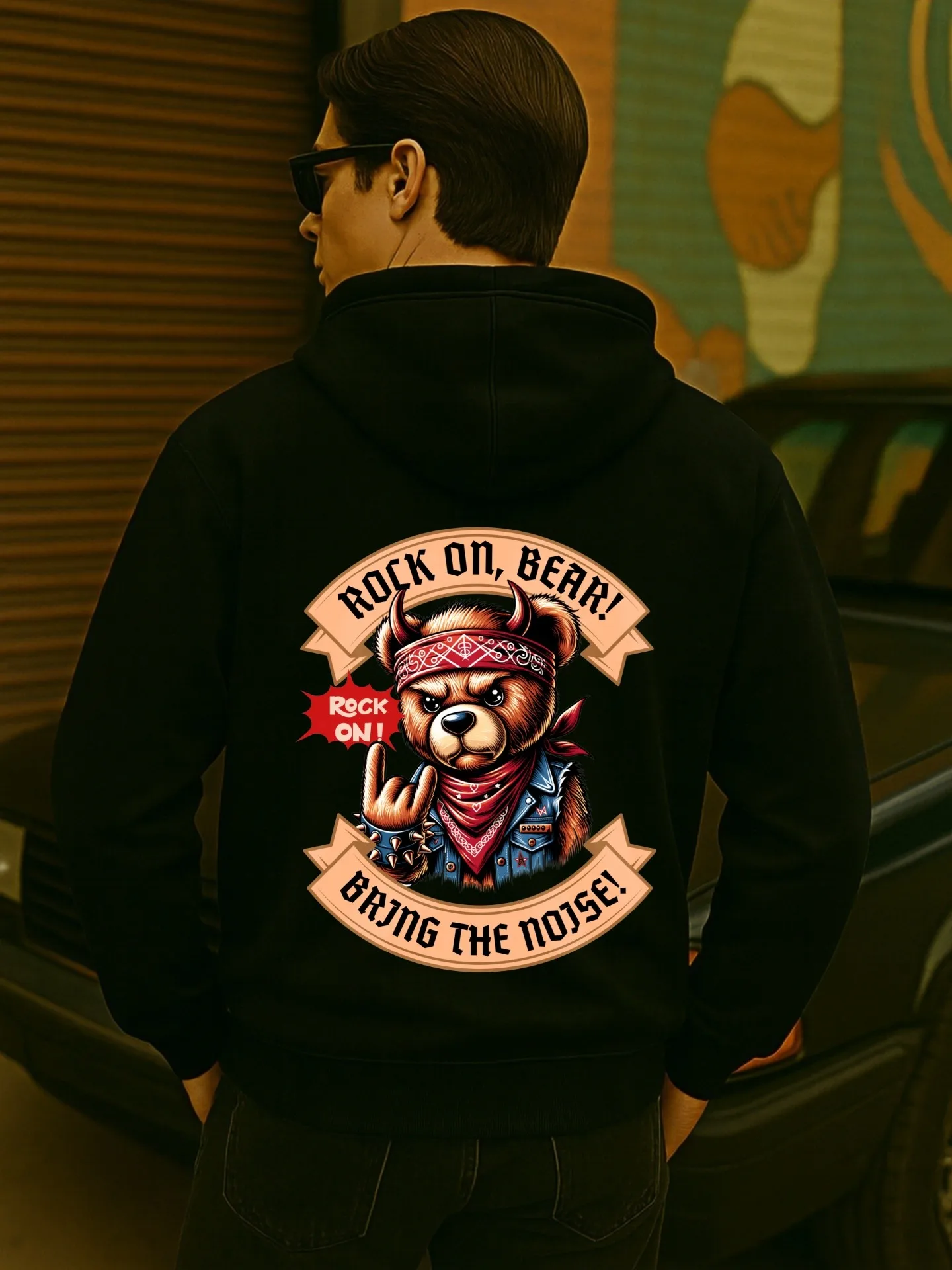 هوديي جرافيك للرجال، قلم رصاص - طباعة جرافيك على شكل زهرة، نمط كاجوال، قماش ناعم، للارتداء اليومي، للشباب #2