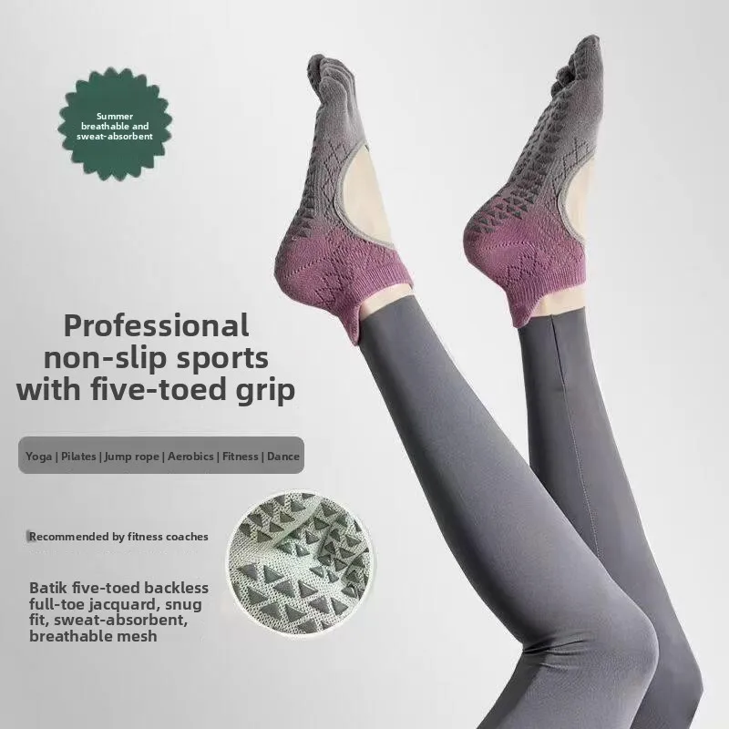 

Женская обувь для йоги, спортивная обувь для занятий в помещении, бесшумная, противоскользящая, с мягкой подошвой, носки для фитнеса с пятью пальцами, обувь для гимнастики