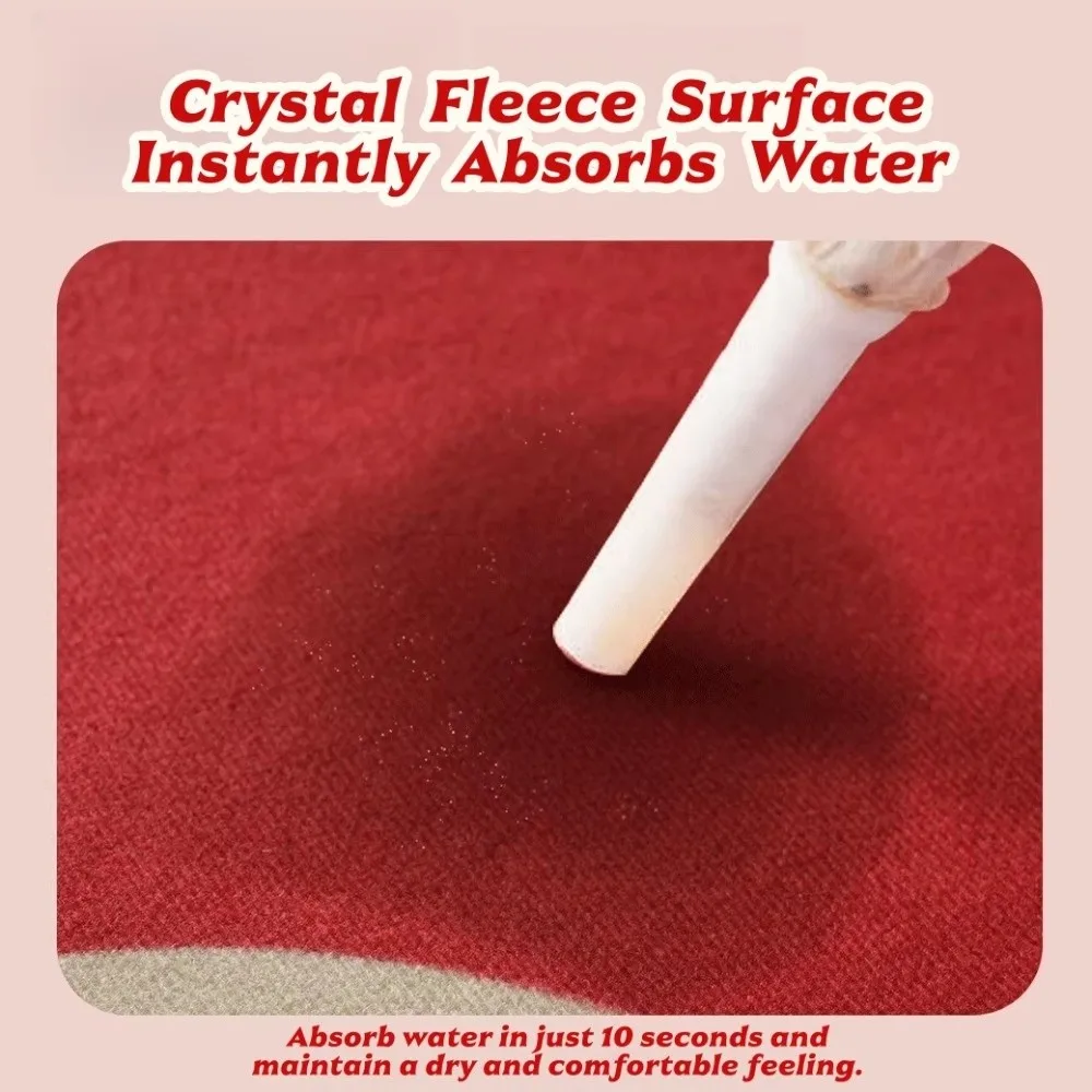 พรมเช็ดเท้าลายม้า ทอเนื้อผ้าพิเศษ ซึมซับน้ำเร็ว ลายการ์ตูน ปีใหม่ 2026 กันลื่น ใช้งานสะดวก นุ่มสบาย พรมเช็ดเท้าลายม้า ปีใหม่จีน