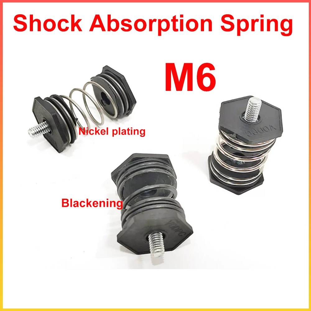 65Mn Manganese Steel Ni-Plated M6 Shock Absorption Spring for Oxygen Concentrator Air Pump Compressor Anti-Vibration Foot Pad