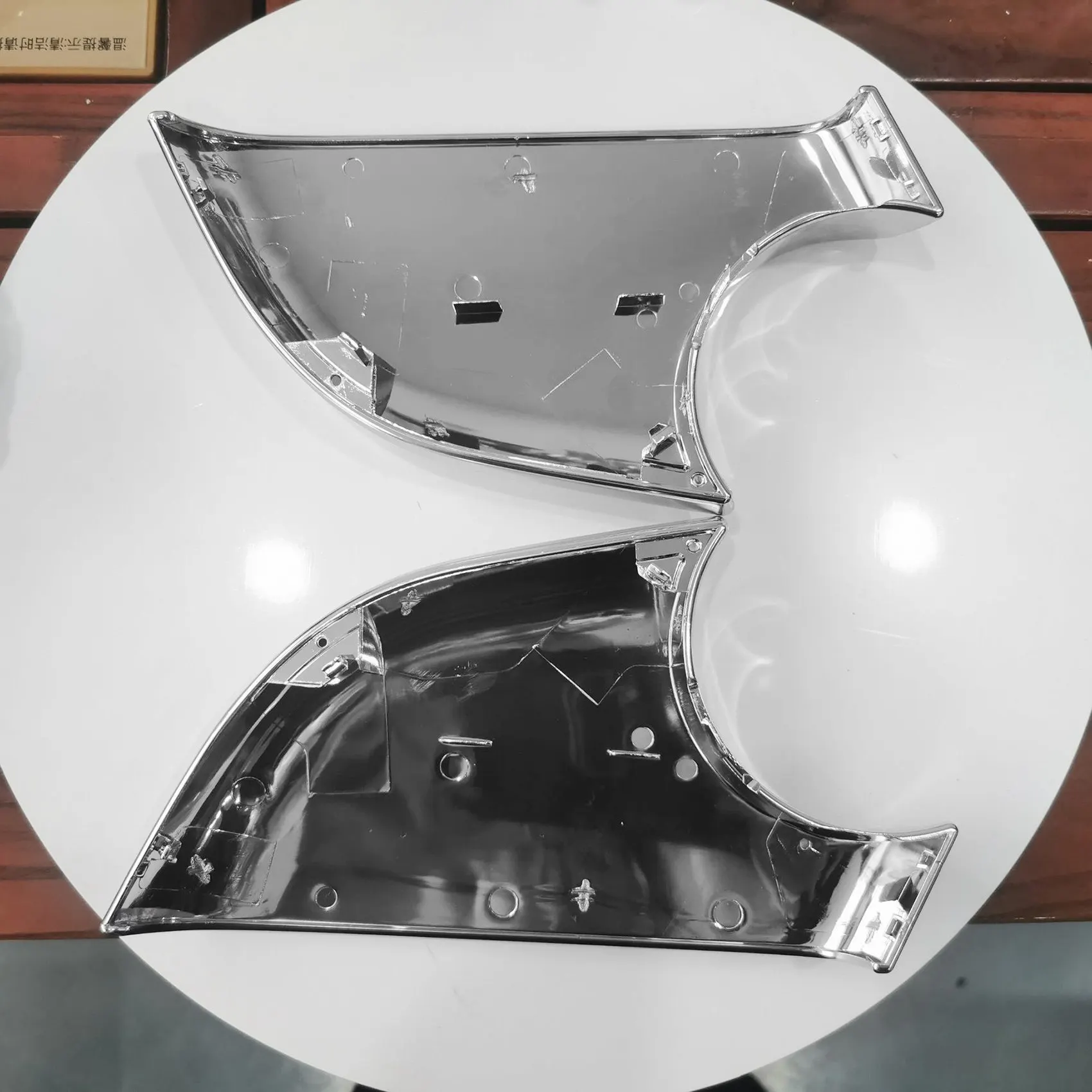 Espejo retrovisor cromado para Tesla Model 3, cubierta inferior del soporte inferior del coche, lado izquierdo, 2017-2021