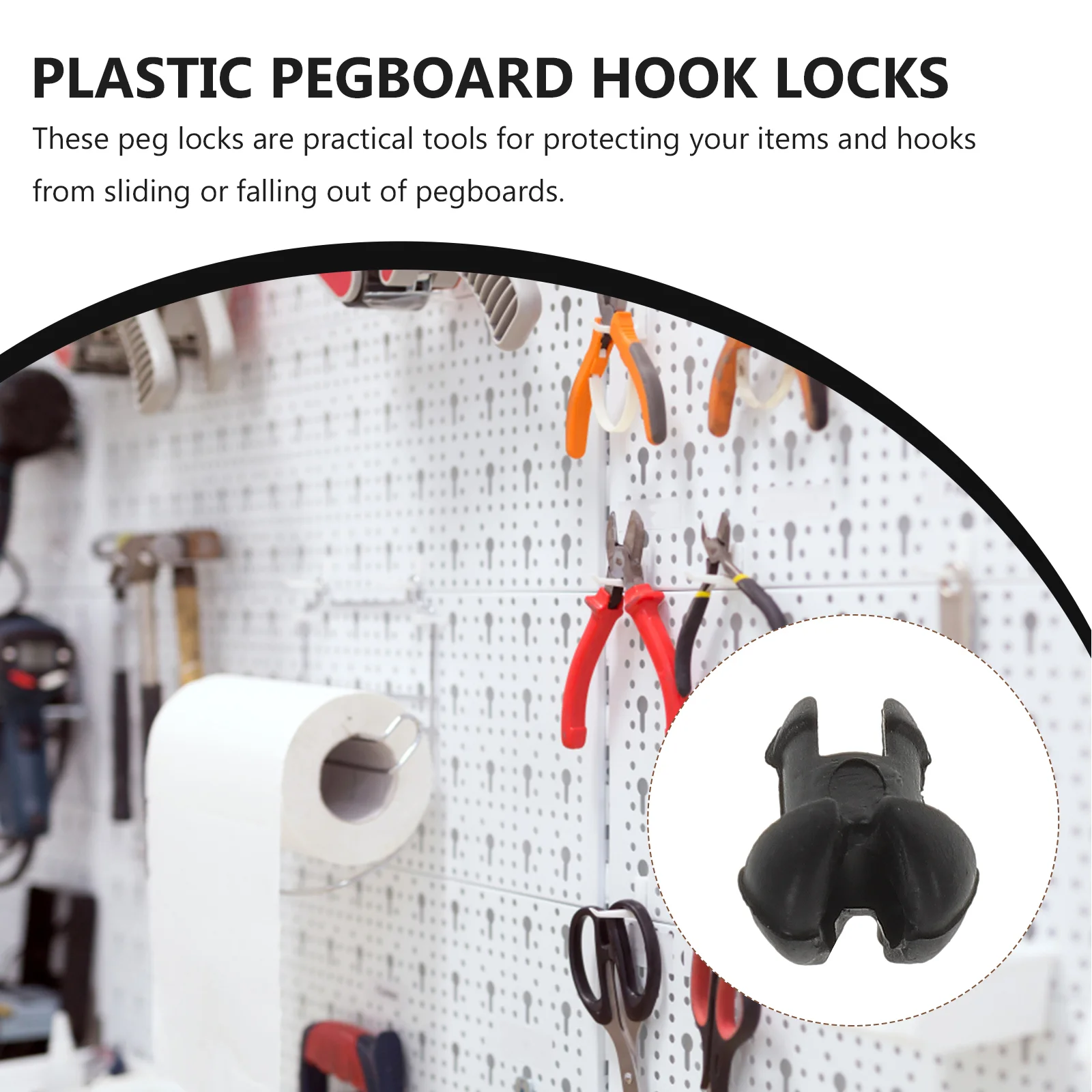 100 sztuk haczyk płytowy zamki tablica Peg Board Hook Hook zamki Pegboard łączniki tablica Peg Board Retainers