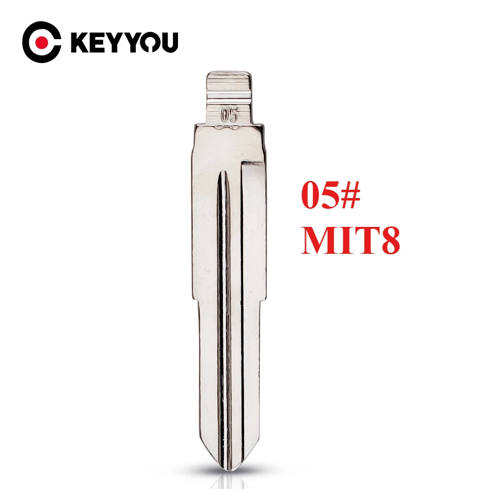 KEYYOU 10 pezzi NUOVO # 05 Nuova lama chiave per auto in metallo bianco LISHI MIT8 per Suzuki Wagon R per Chevrolet Spark Chiave non tagliata Car-styling