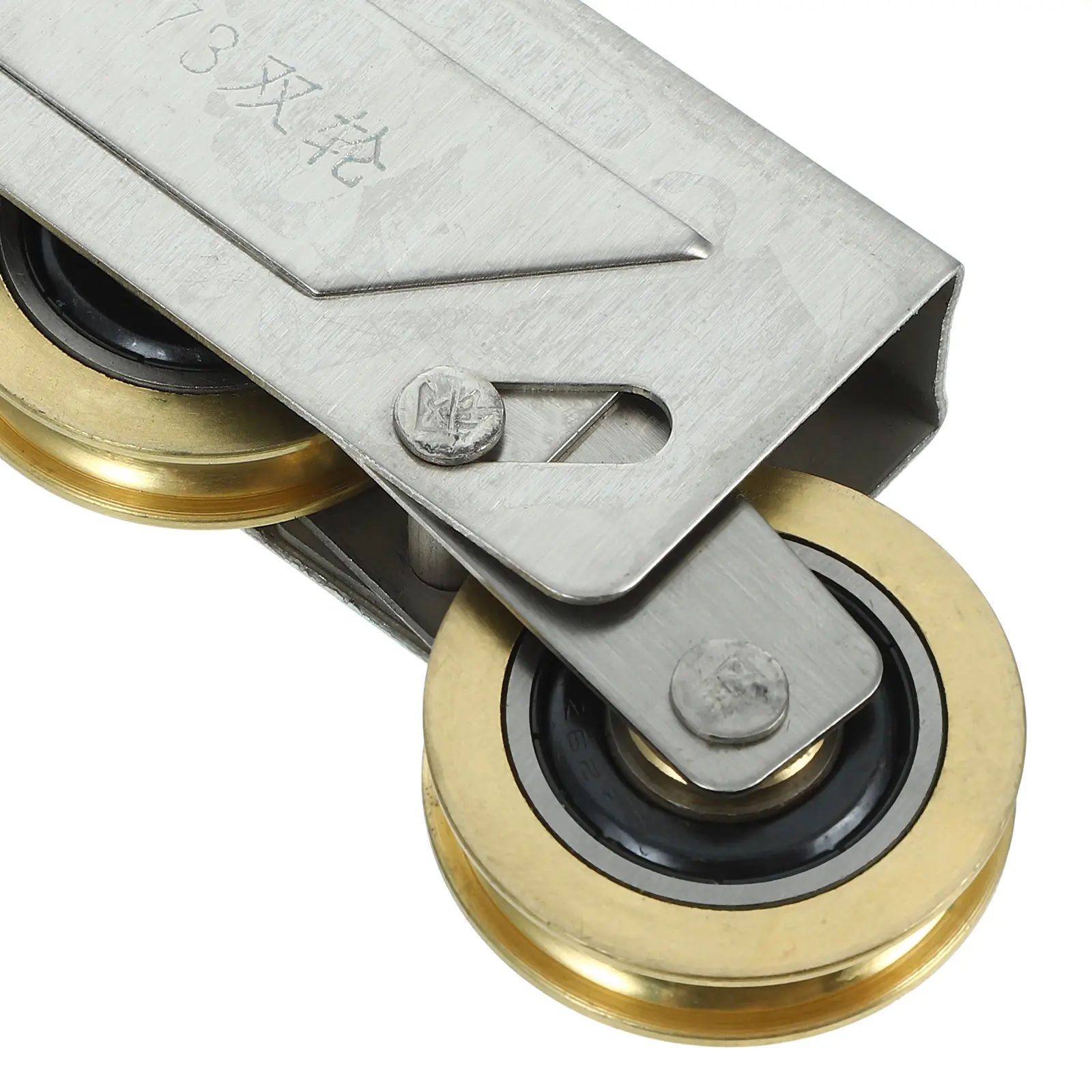 Sliding Door Roller Stainless Steel and Copper Silent Double Bearing Pulley for Cabinet Window Patio Door
