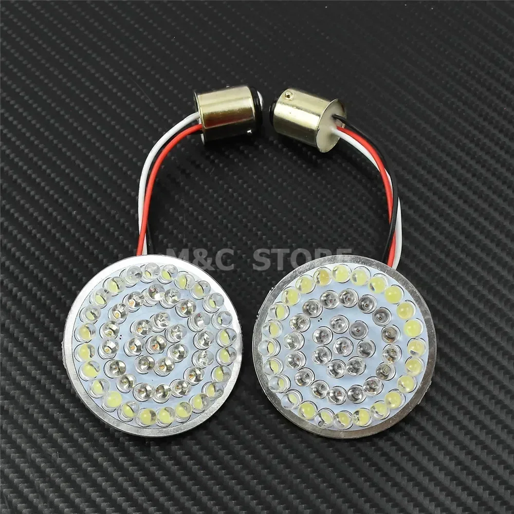 Motorcycle LED Turn Signal Insert Lights 1157 Bullet Style Brake Panel Lamp For Harley Touring Road King Sportster XL1200 Dyna