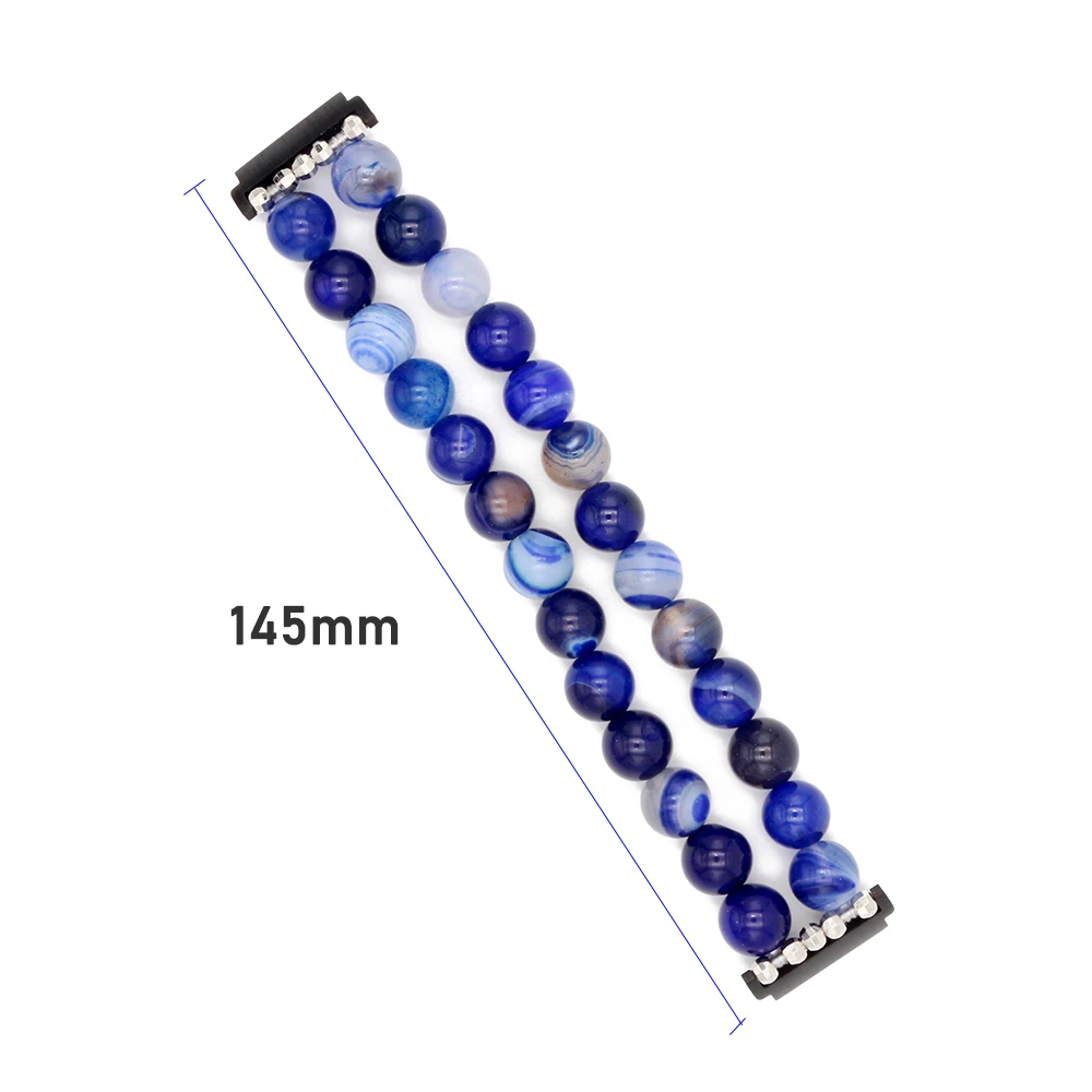 Pulseira de relógio de joias de ágata, pulseira de 20mm para garmin venu 2 plus/venu sq/venu pulseira vivoactive 3 vivomove
