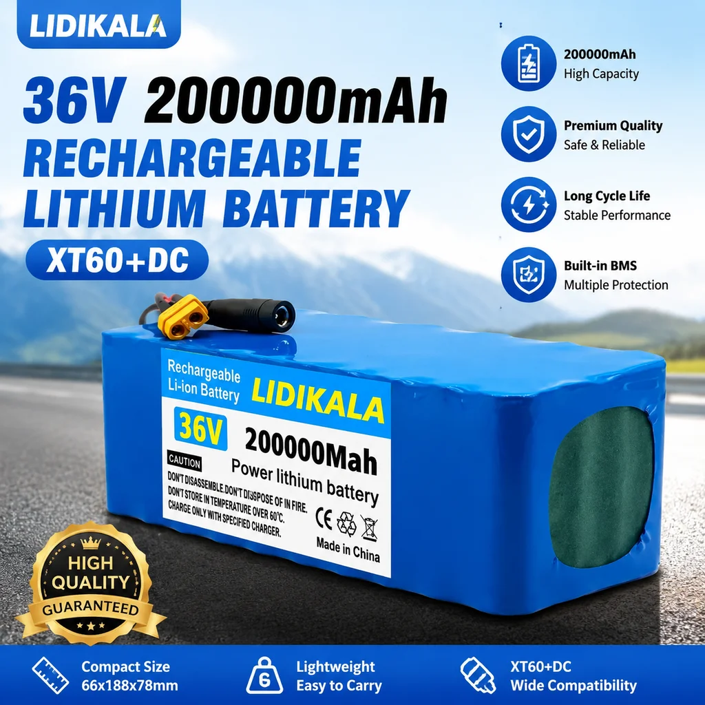 10S4P Elektroroller 200000mAh 36V Lithium-Batterie 18650 Batteriepack 36V 200Ah Elektroroller Batterie