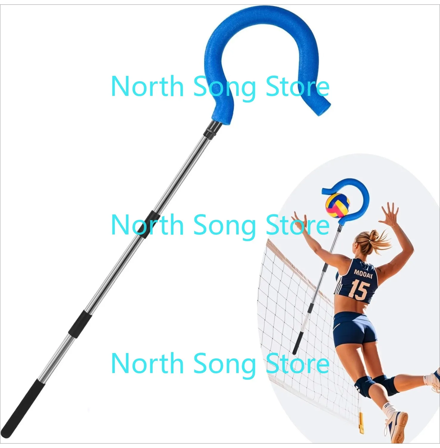 entraineur-de-pointes-de-volley-ball-reglable-avec-crochet-de-point-d'interrogation-equipement-d'entrainement-de-frappe-pour-l'entrainement-de-service-de-pointes-et-de-saut