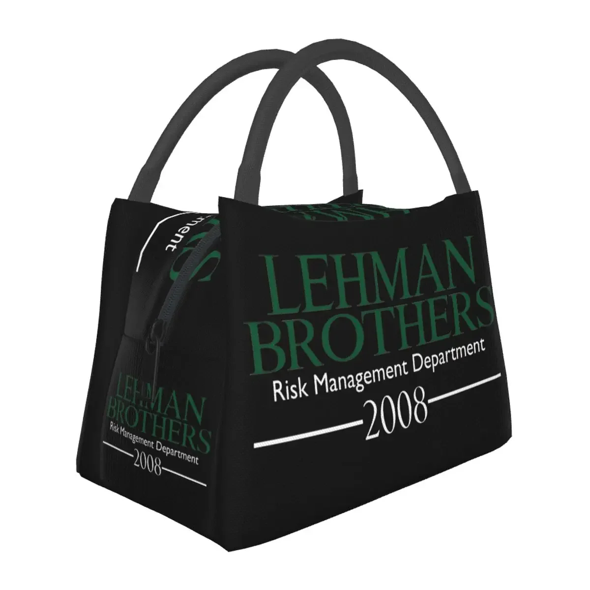 Lehman Brothers Risk Management Department 2008 Lunch Bag Portable Insulated Oxford Cooler Bags Thermal Cold Food Lunch Box