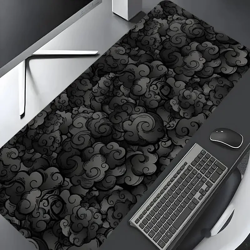 VIKAMA Vintage Ink Style Cloud XXL Mouse Pad Minimalist Chinese Art Desk Mat Non Slip Rubber Pad For Office Gamer Home Decor
