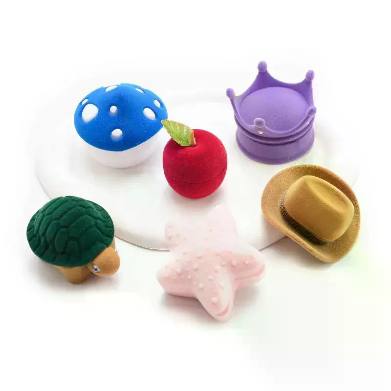 Lovely Velvet Jewelry Box Container Wedding Ring Box For Earrings Necklace Bracelet Display Gift Box Holder 13 Styles 1Pc