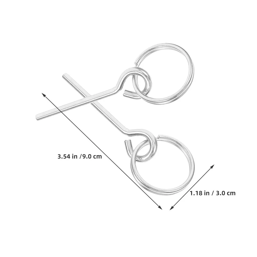 15Pcs Tent Coupling Connectors Single Pin Ring Structure Enhanced Stability Galvanized Tent Parts for Outdoor Camping Hiking