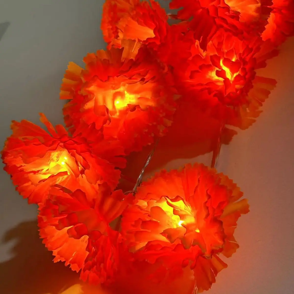 Led Chrysanthemum Lighting Strings Halloween Decorative Colorful Lights