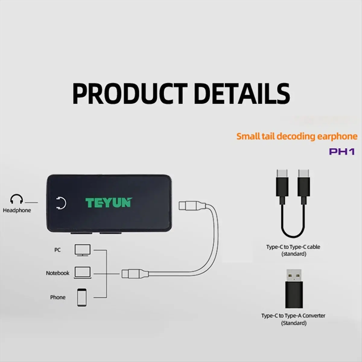 New  HIFI Audio Decoder Amplifier Lossless Decoding Earphone Amplifier Balancer High/Low Impedance for Earphones Below 300Ω