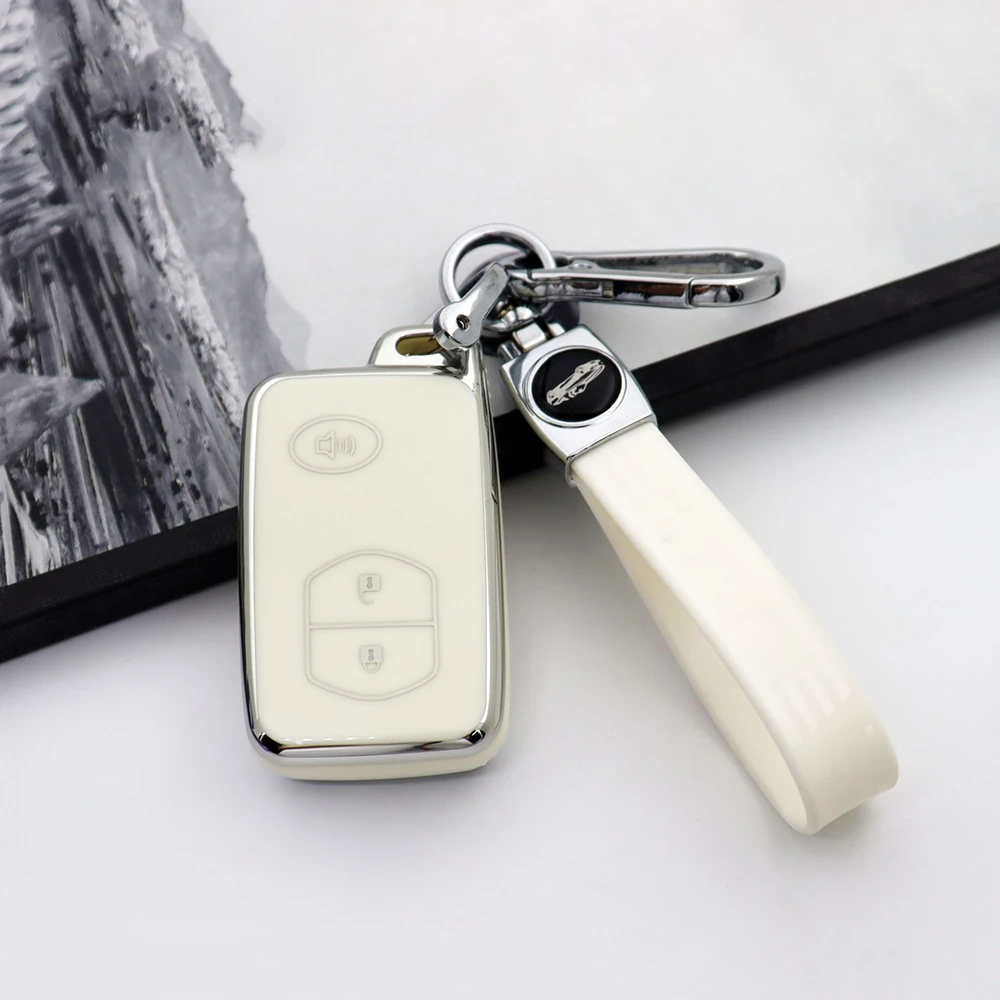 حافظة مفاتيح من البولي يوريثان غطاء لتويوتا لاند كروزر برادو أفينسيس آي كورولا بريوس هايلاندر يارس بدون مفتاح فوب حامل حامي