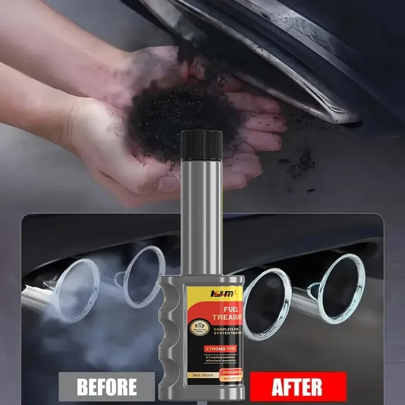60ML Engine Oil Cleaner & Restorer: Fuel System Treatment, Anti-Wear, Carbon Removal, Smoke Reduction, Engine Protection