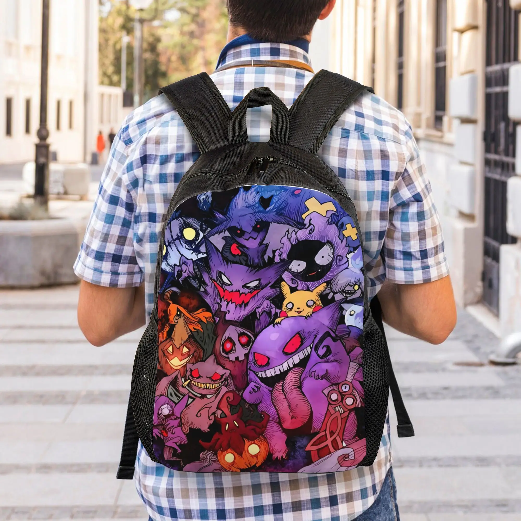 Pokemon Gengar backpacks Daypack  mochila Office Work Large Capacity Rucksack