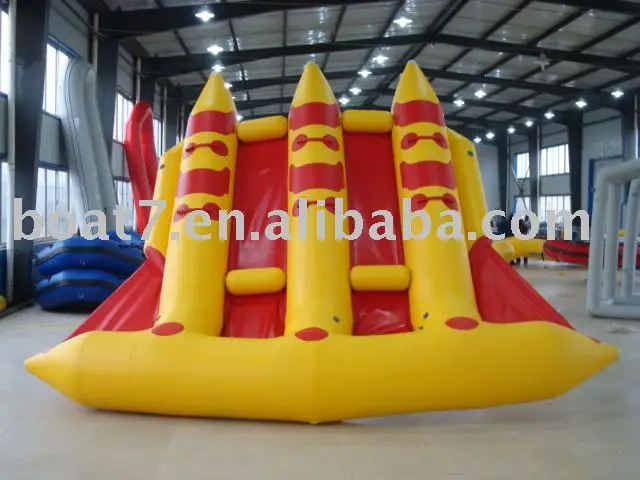 Inflatable Boat PVC inflatable Banana Boat rubber dinghy Banana Boat with air mat floor