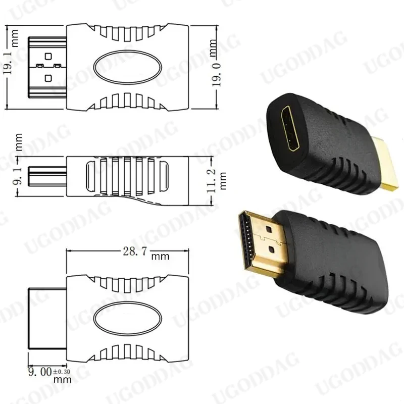 HDTV HD kompatybilny z HDMI męski do Mini-zgodny z HDMI typu C Adapter żeński żeński męski do C jest dużym i małym złączem