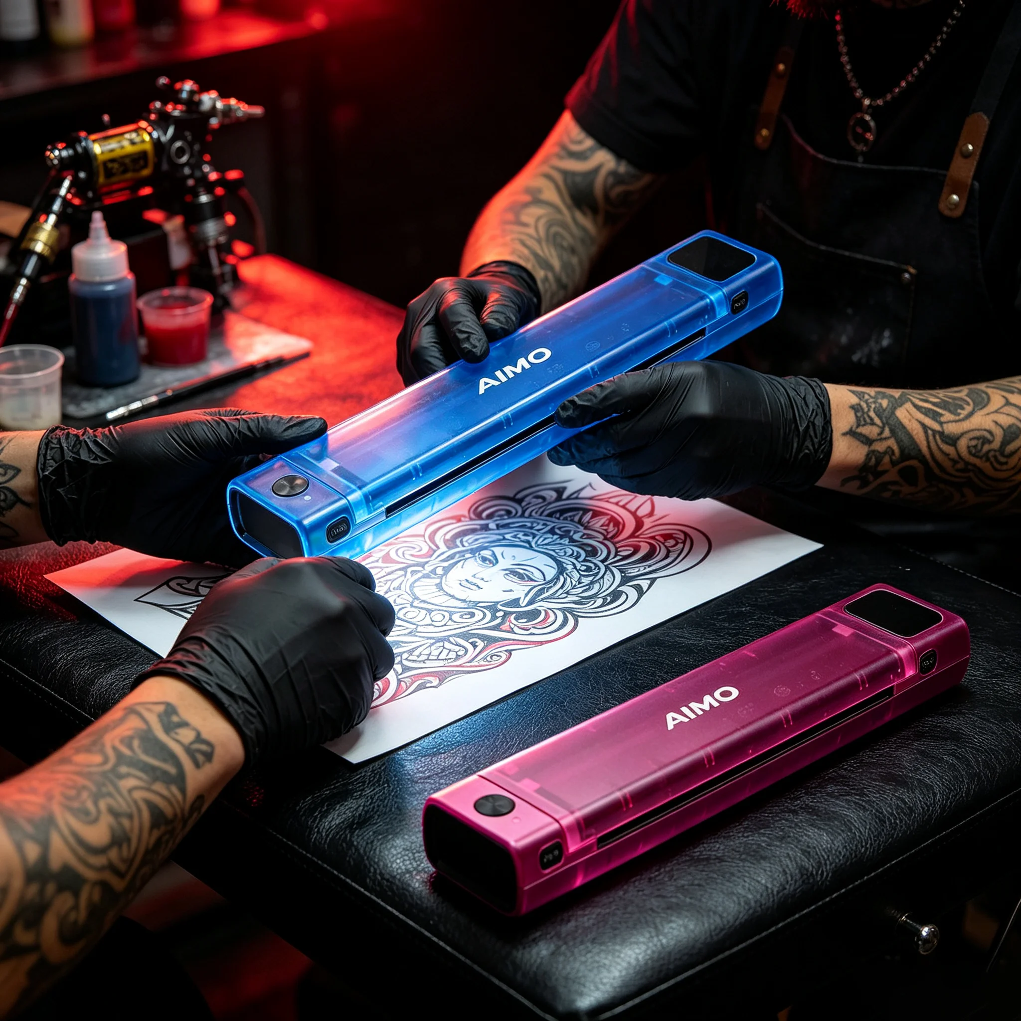 AIMO T08FD High Quality Tattoo Stencil Printer Thermal Wireless Tattoo Transfer Kit Machine Compatible with Smartphone & PC