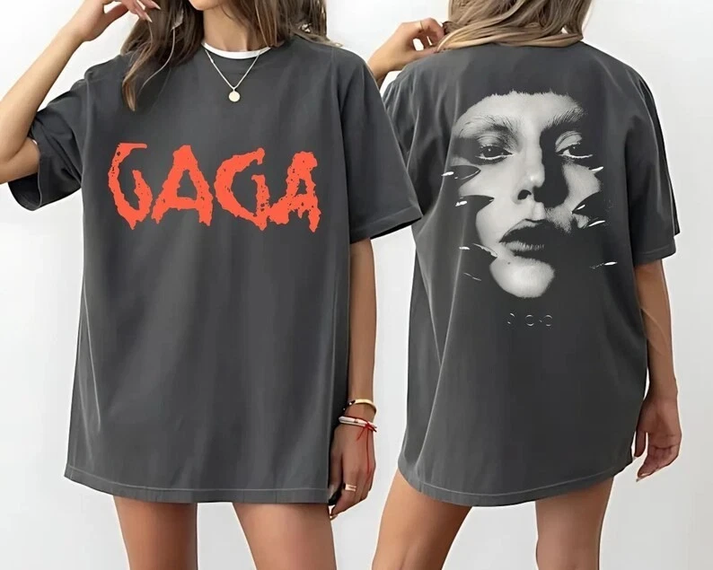 2026  American Retro Lady Gaga Mayhem Ball Tour Shirt Women's T-Shirt Summer New Men's and Women's T-Shirt Streetwear