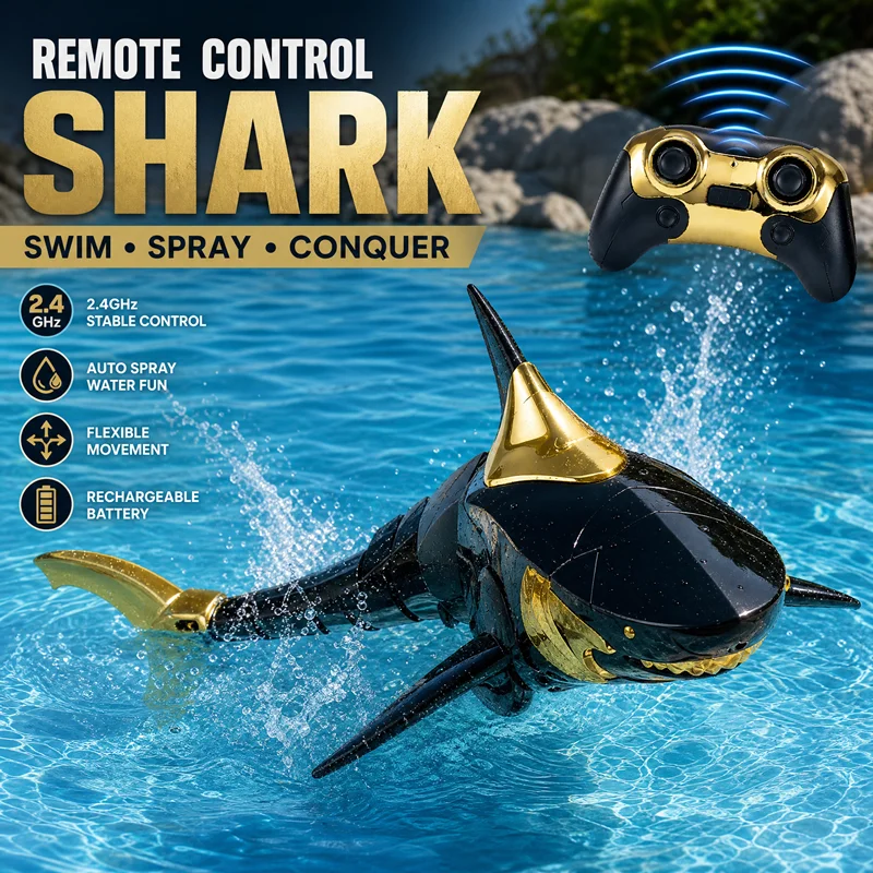 24ghz-remote-control-shark-boat-toy-simulated-electric-swimming-shark-model-movable-swaying-fish-body-waterproof-rc-water-toy