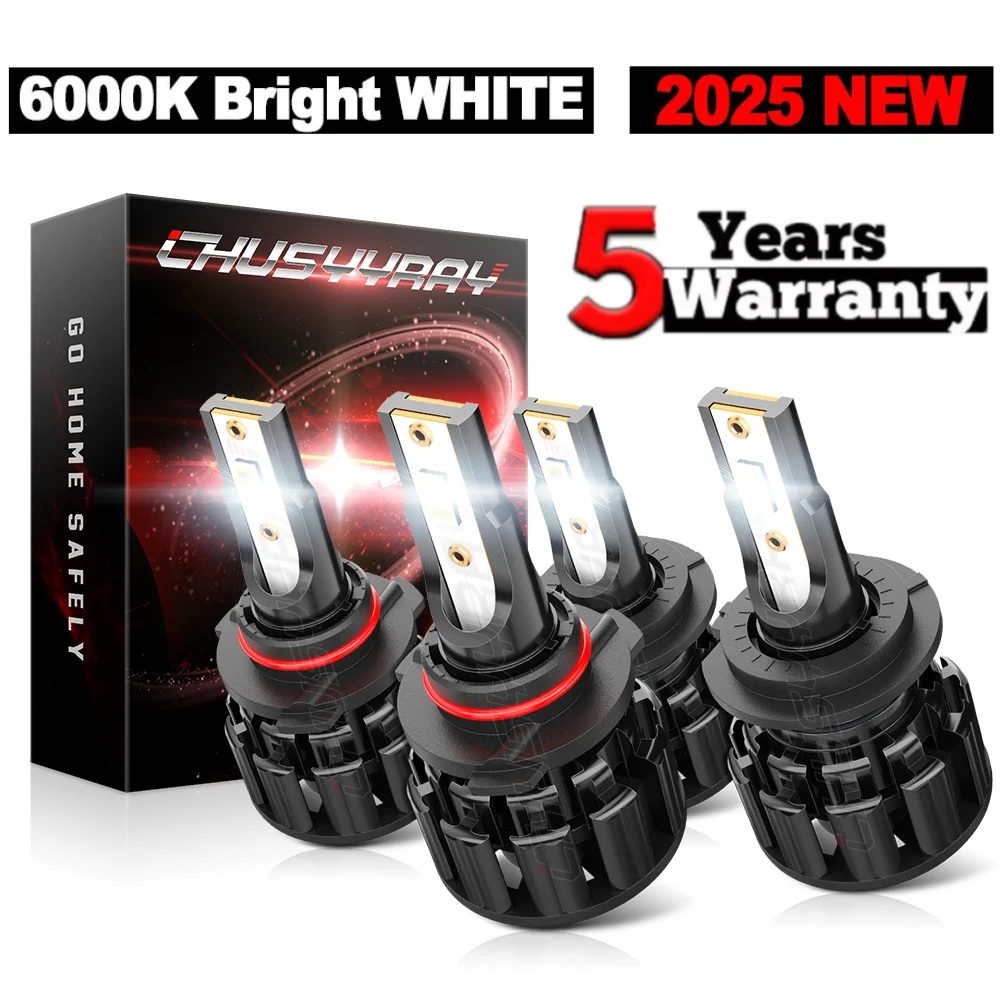 

For Hyundai Elantra 2017-2018 4x Canbus 9005 H7 LED Headlight Hi/Low Bulb Kit 12V 6000K 100000LM 500% Super Bright 1:1 Same Size