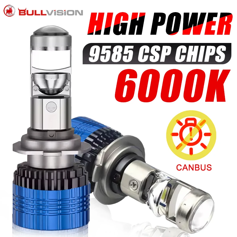

Светодиодные лампы-проекторы 800W H7 H4 CANBUS для фар автомобиля H9 H11 H8 9005 9006 HB3 HB4, 6000K, белые, 12V 24V, для авто и мотоциклов, мини-линзы, 2 шт.