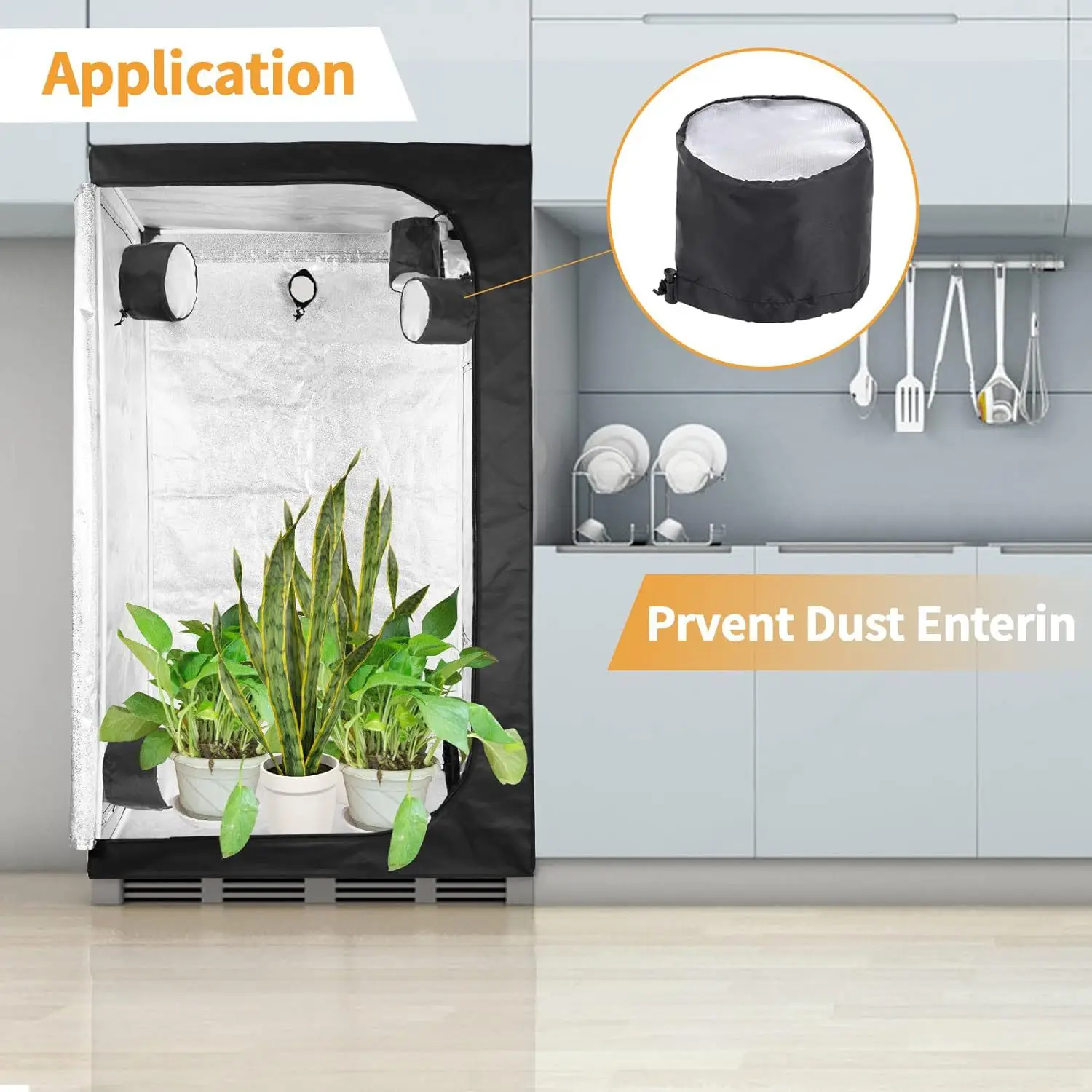 Greenhouse Ventilation Cover Dust-proof Insect Proof Pipeline Filter Screen Cover Adjustable Greenhouse Ventilation Accessories