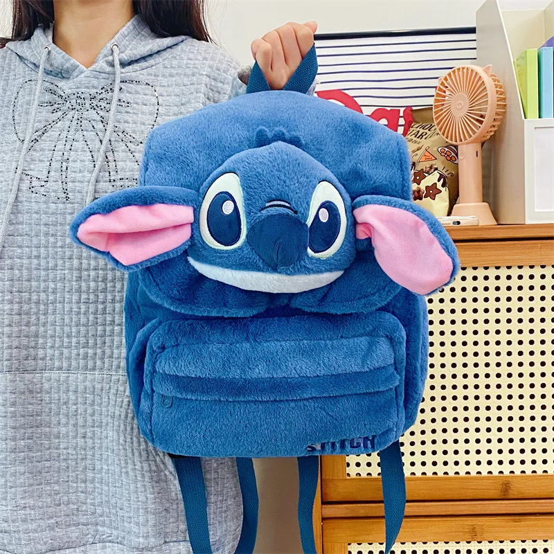 Stitch Cartoon Plush Large Capacity Backpack Cartoon Peripheral School Bag Dirty Resistant Friends Students Children’s Gifts