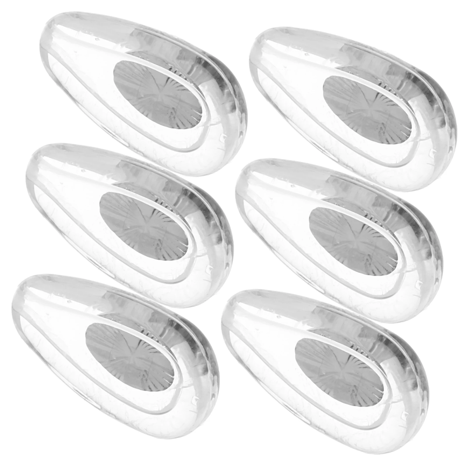 

6 Pairs Metal Core Nose Pads Soft Silicone AntiSlip Eyeglass Replacement Parts Comfort Glasses Accessories Golden