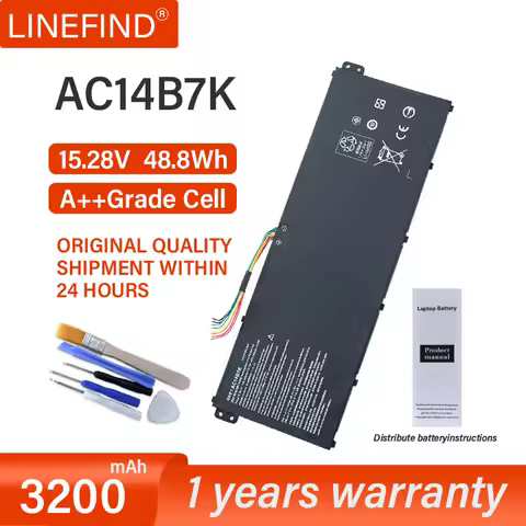 New AC14B7K Laptop Battery For Acer Spin 5 SP515-51GN Swift SF314-52 For Acer Nitro 5 AN515-42 15.28V 3320mAh 50.7WH