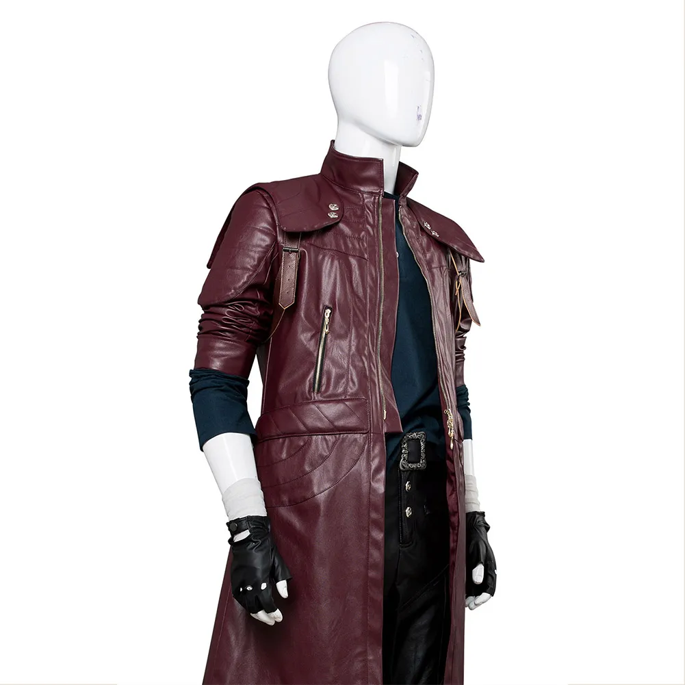 Dante Cosplay Costume pour hommes, jeu d'anime, DMC 5, déguisement de perruque, manteau adulte, pantalon, Halloween, fête de carnaval, imbibé