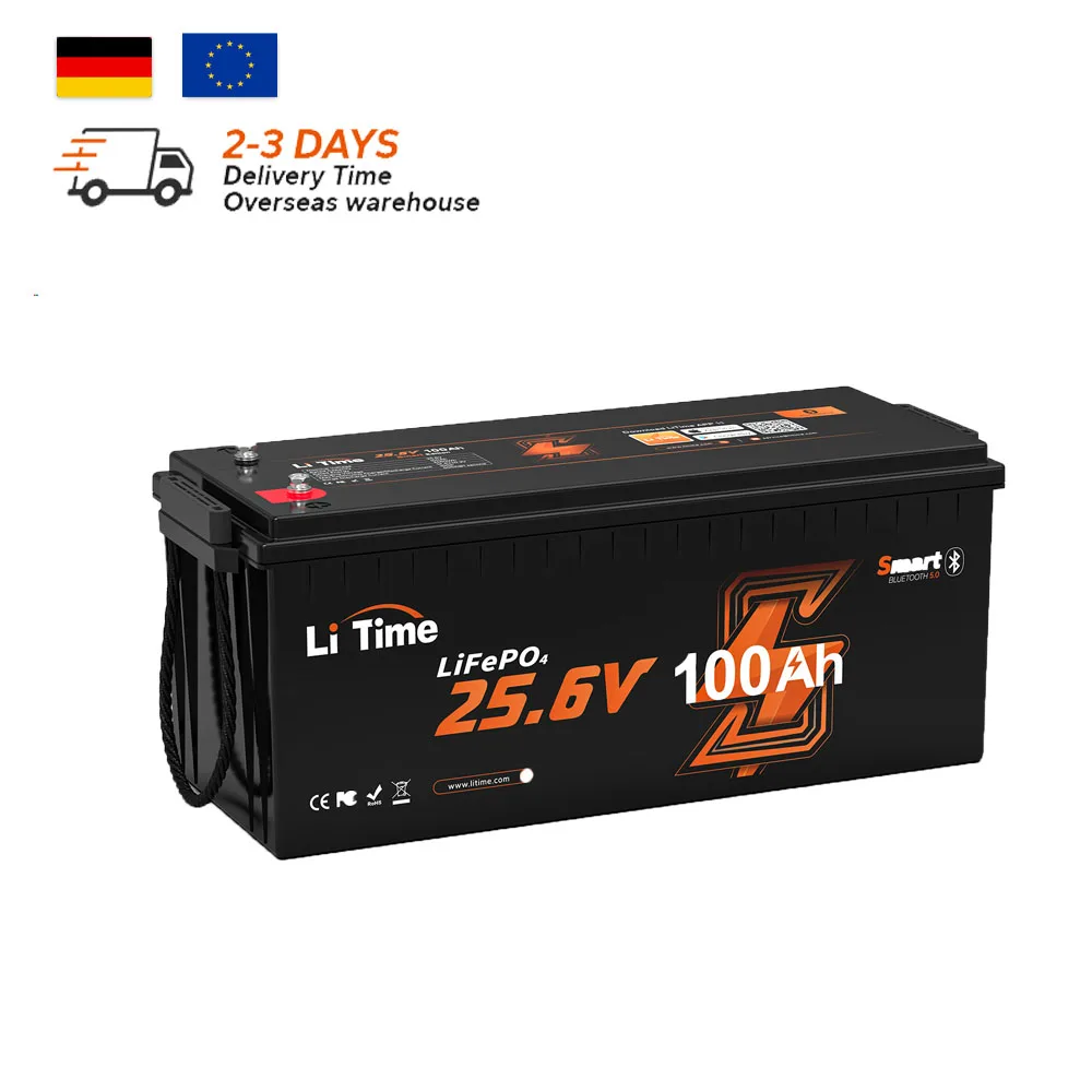 24V 100Ah IP65 Waterproof LiFePO4 Bluetooth LiFePO4 Batterie Battery Lithium Ion Batteries Pack For RV Marine
