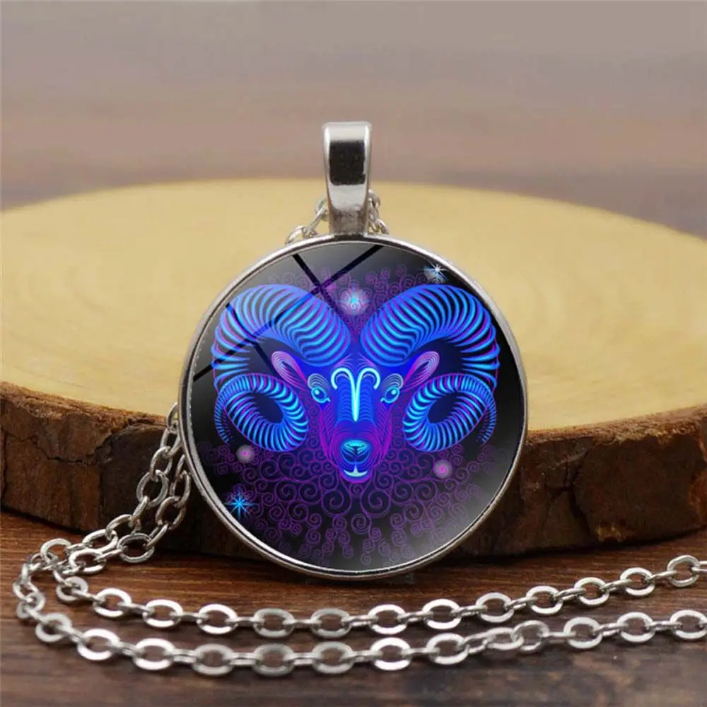 Collier pendentif zodiaque 12 constellations, pendentif bijoux, décoration, Lion Galaxy Scorpion STRATravelling, accessoires horoscope, signe Sagitchlorine us