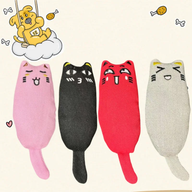 

Cute Cat Toy Self-Entertainment Durable Chew Pet Teething Dog Thumb Doll