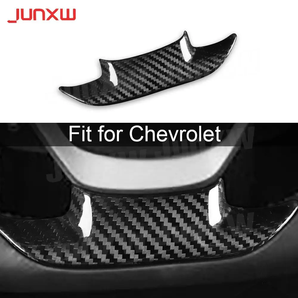 

Carbon Fiber Car Interior Decoration Steering Wheel Panel Trims for Chevrolet Corvette 2014-2019 Car Accessories