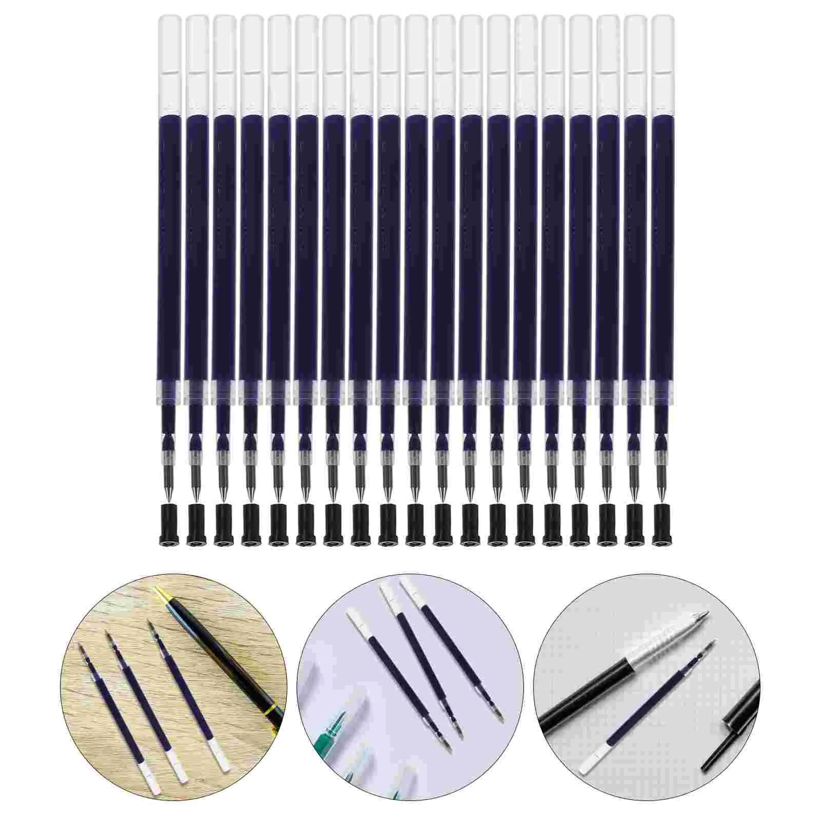 

20 Pcs Ballpoint Pen Gel Refill 05mm Portable Refills Refillable Blue for Pens Professional Office