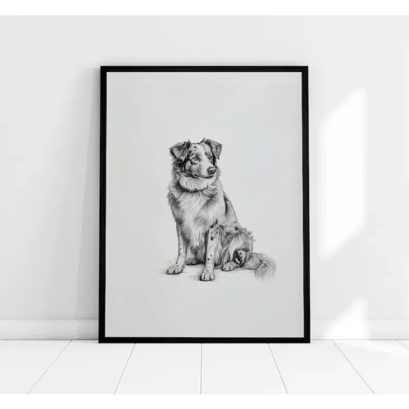 Multiple sizes 1pc frameless Canvas PaintingMinimalist Dog Portrait Animals Sketch Golden Retriever Husky Labrador Canvas Poster