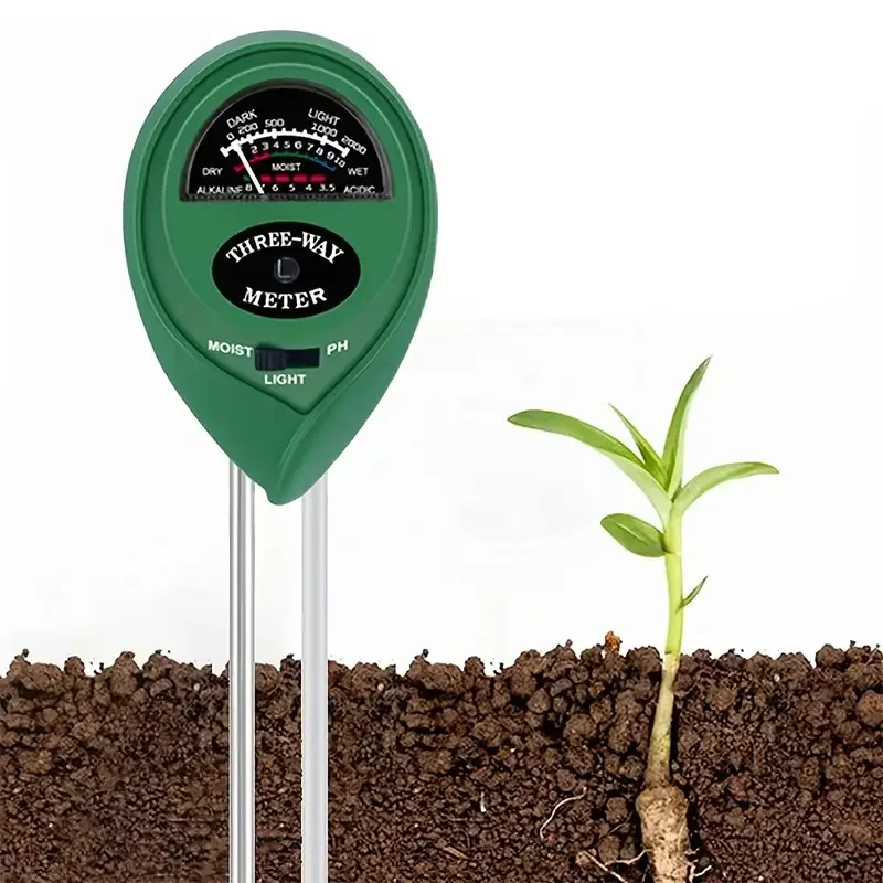 3 In 1 Moisture Sunlight PH Meter Soil Water Acidity Humidity Light PH Test Garden Plants Flowers Moist Tester