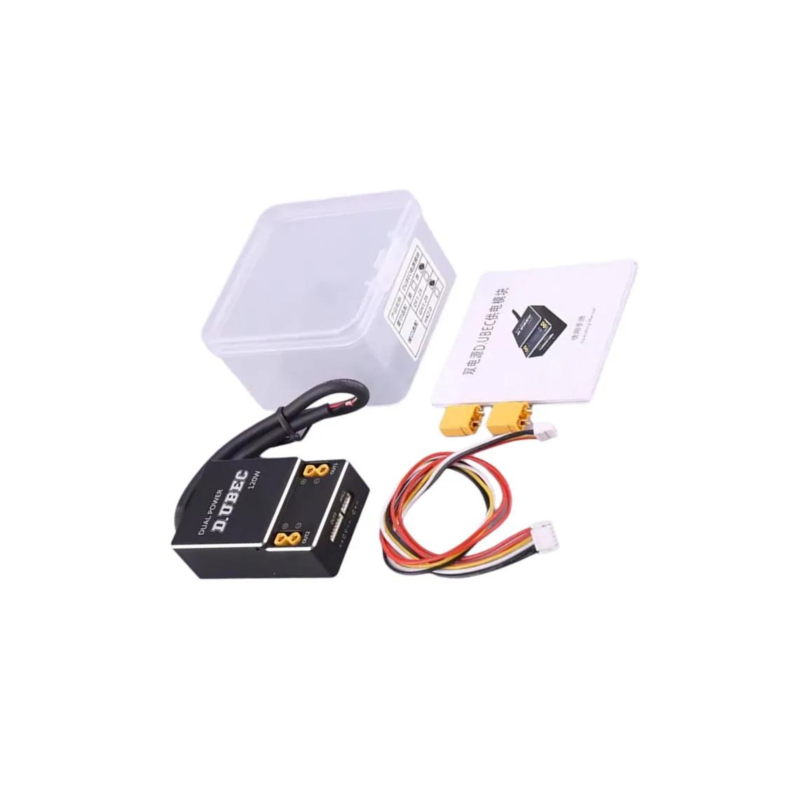 

RCMOY D.UBEC Dual Output Ammeter Power Module Supports 4-18S Input with Or without Hall for Aircraft RC Model Flight Control