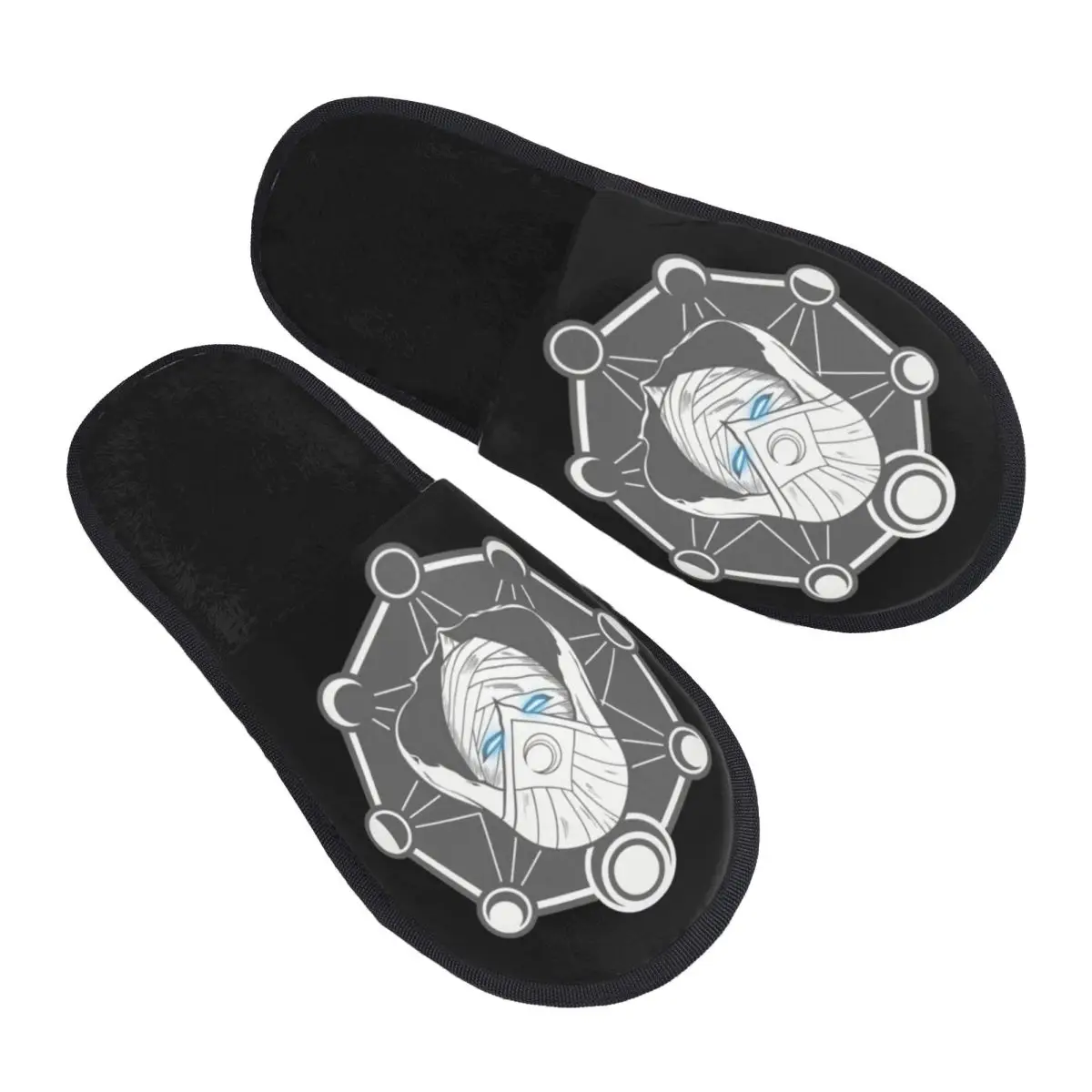 

Custom Moon Knight Movie House Slippers Women Cozy Memory Foam Slip On Hotel Slipper Shoes