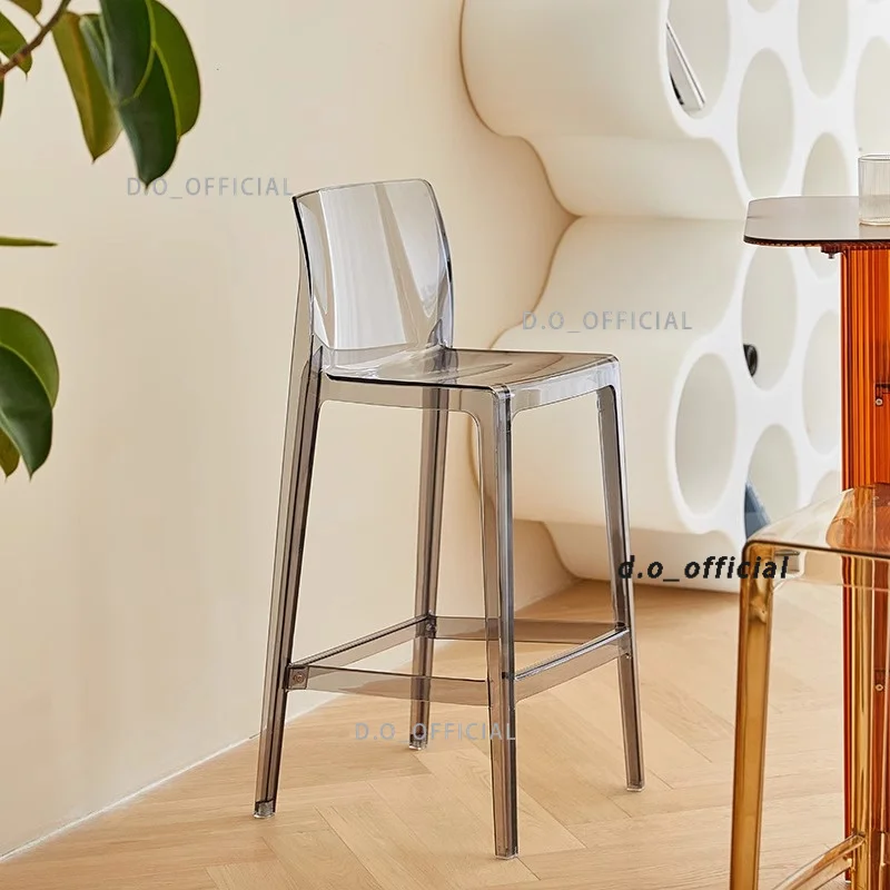 Home transparent bar stool high chair acrylic ins style high chair