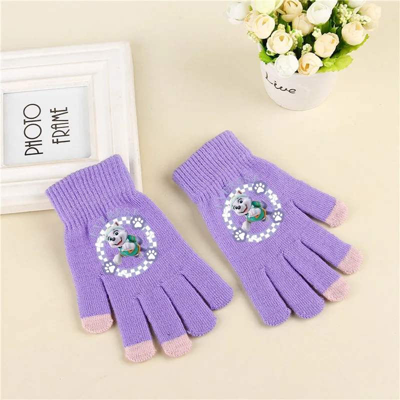 2025 باو باترول قفازات الكرتون عيد الميلاد تشيس سكاي طباعة لمس قفاز Kawaii الشتاء في الهواء الطلق الملحقات الحرارية هدايا عيد الميلاد #3